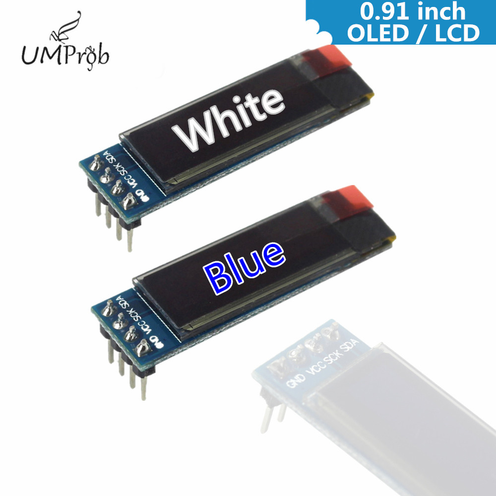Arduino Diy Electronics - 0.91 Inch 128x32 IIC I2C White