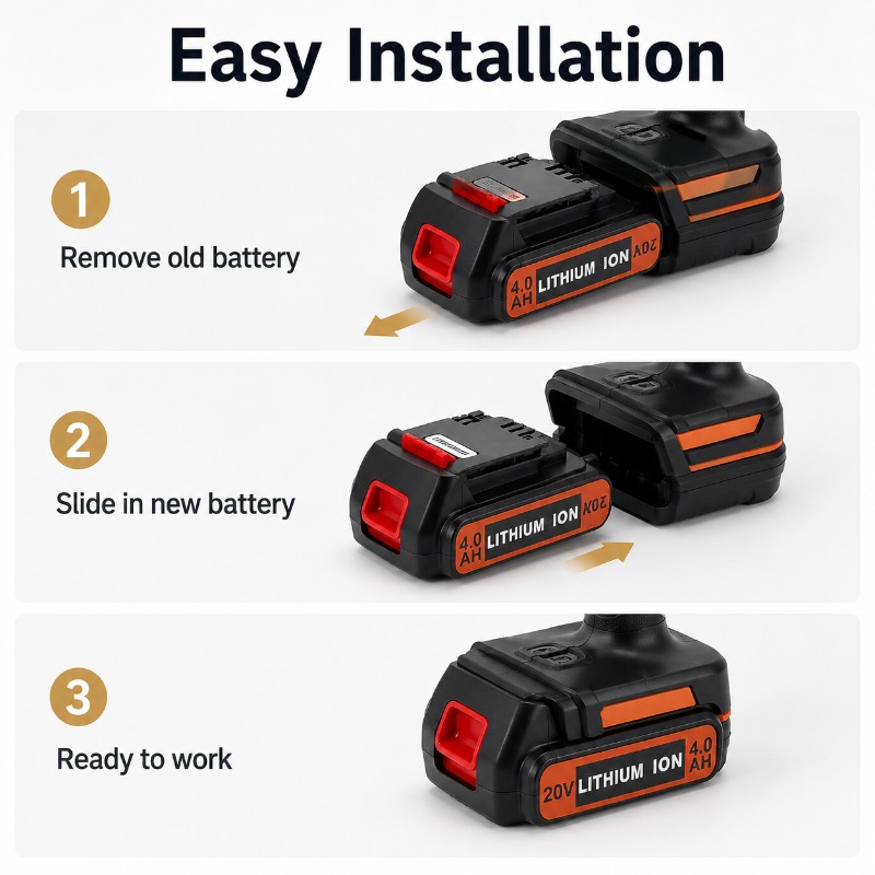 Black+Decker Tool Cordless - 20V 6.0Ah Battery For Black&Decker 20V
