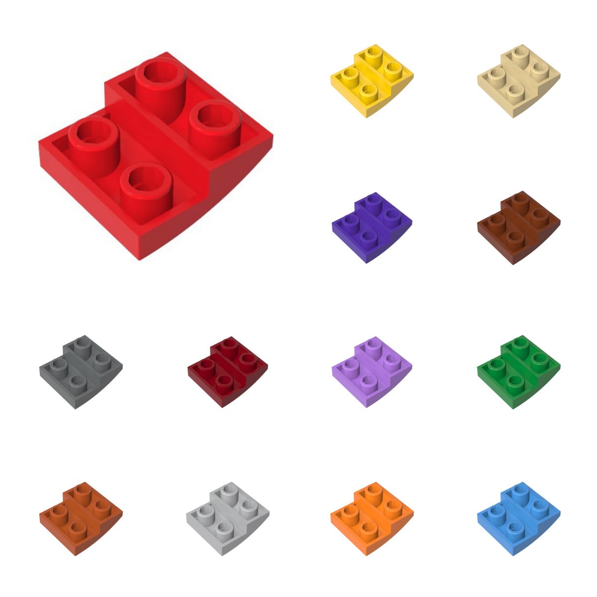 Diy Lego Electronics - 50pcs 32803 Curved 2 x 2