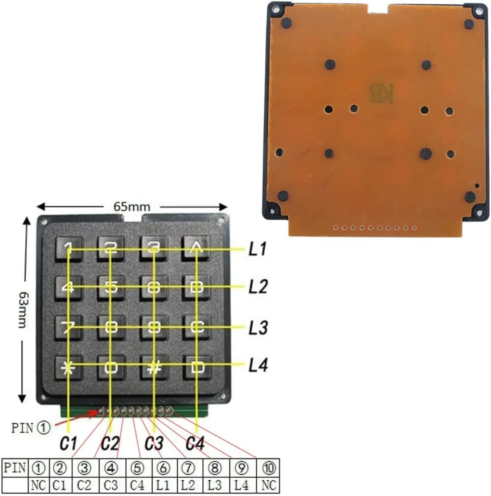 4x4 Matrix Membrane Keypad 16  - Arduino Diy Electronics 评论和价格