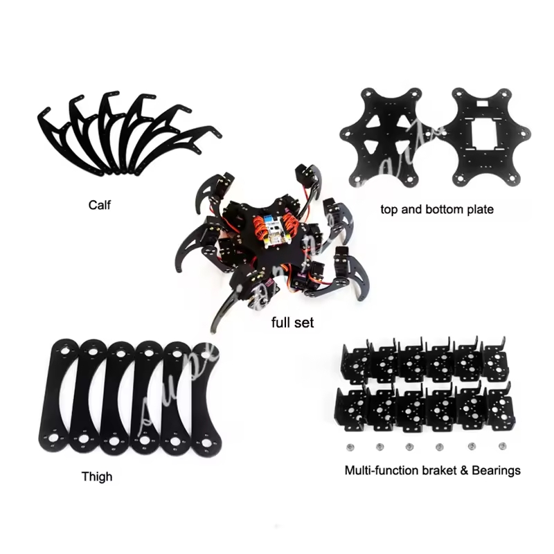 18 DOF Aluminium Hexapod Spide - Diy Kit Elektronik 评论和价格