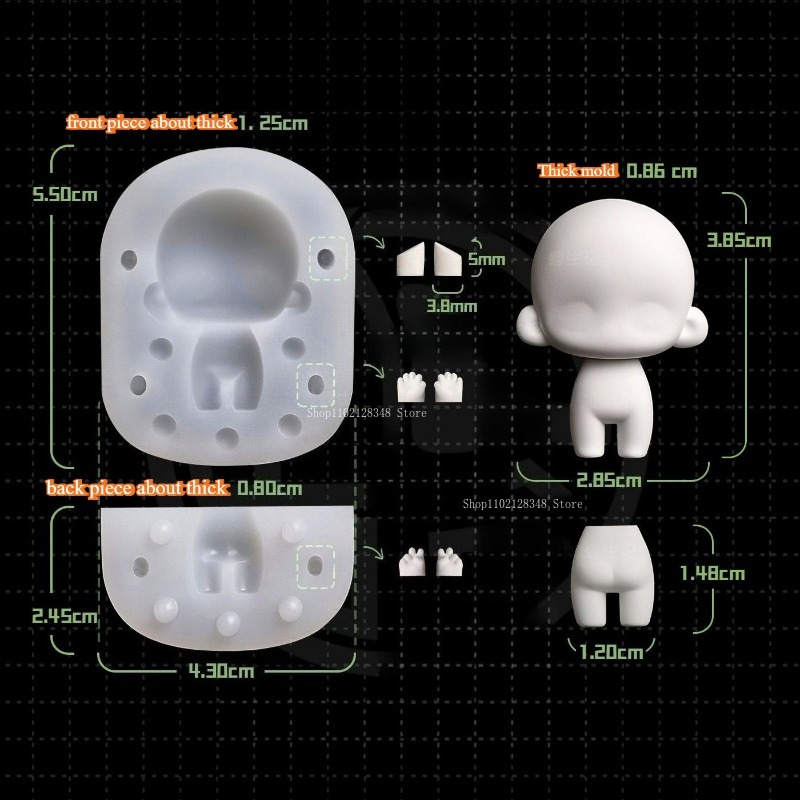 Q Version Body Model Silicone  - Diy Q 评论和价格