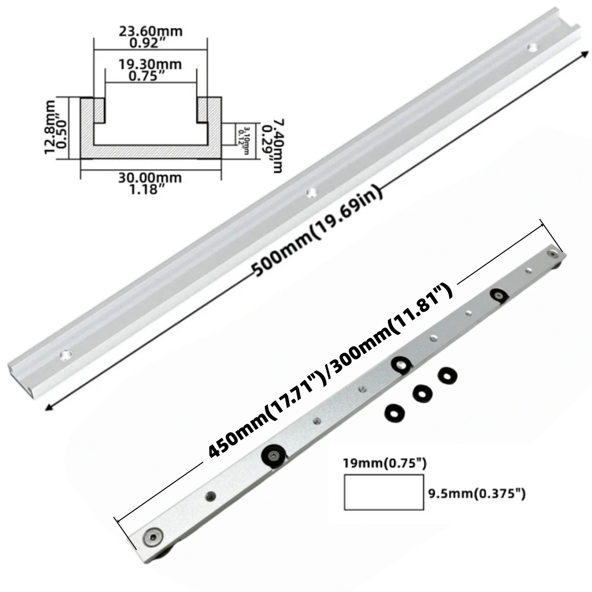1 Set Aluminium T-Track Slot & - Diy Electronics Workbench 评论和价格