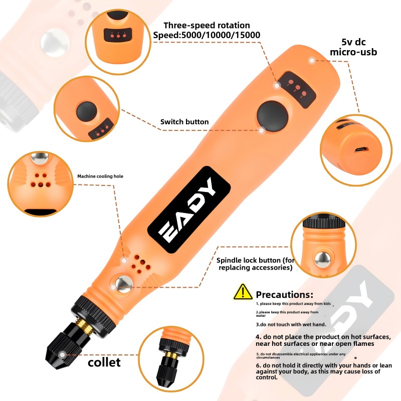 USB Cordless Rotary Tool Kit – - Diy Kit Elektronik 评论和价格