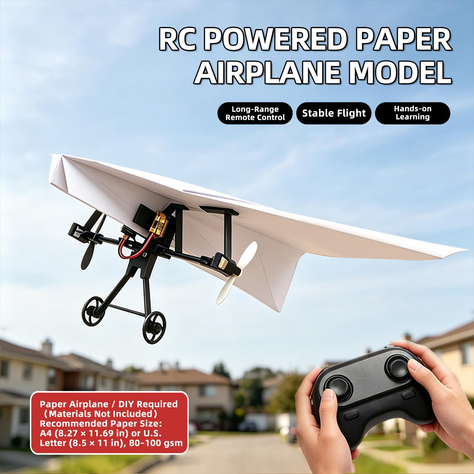 DIY RC Paper Airplane Kit Plan - Diy Kit Elektronik 评论和价格