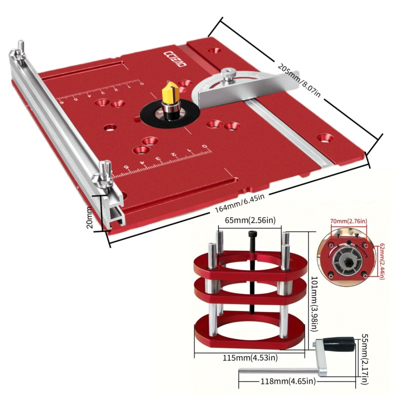 Aluminum Router Lift Base Kit  - Diy Electronics Workbench 评论和价格
