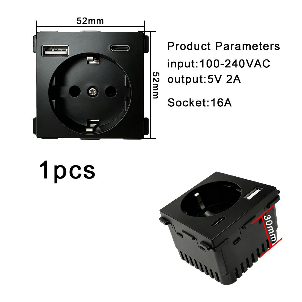 UBARO 86×86mm EU Socket DIY Ki - Diy Q 评论和价格