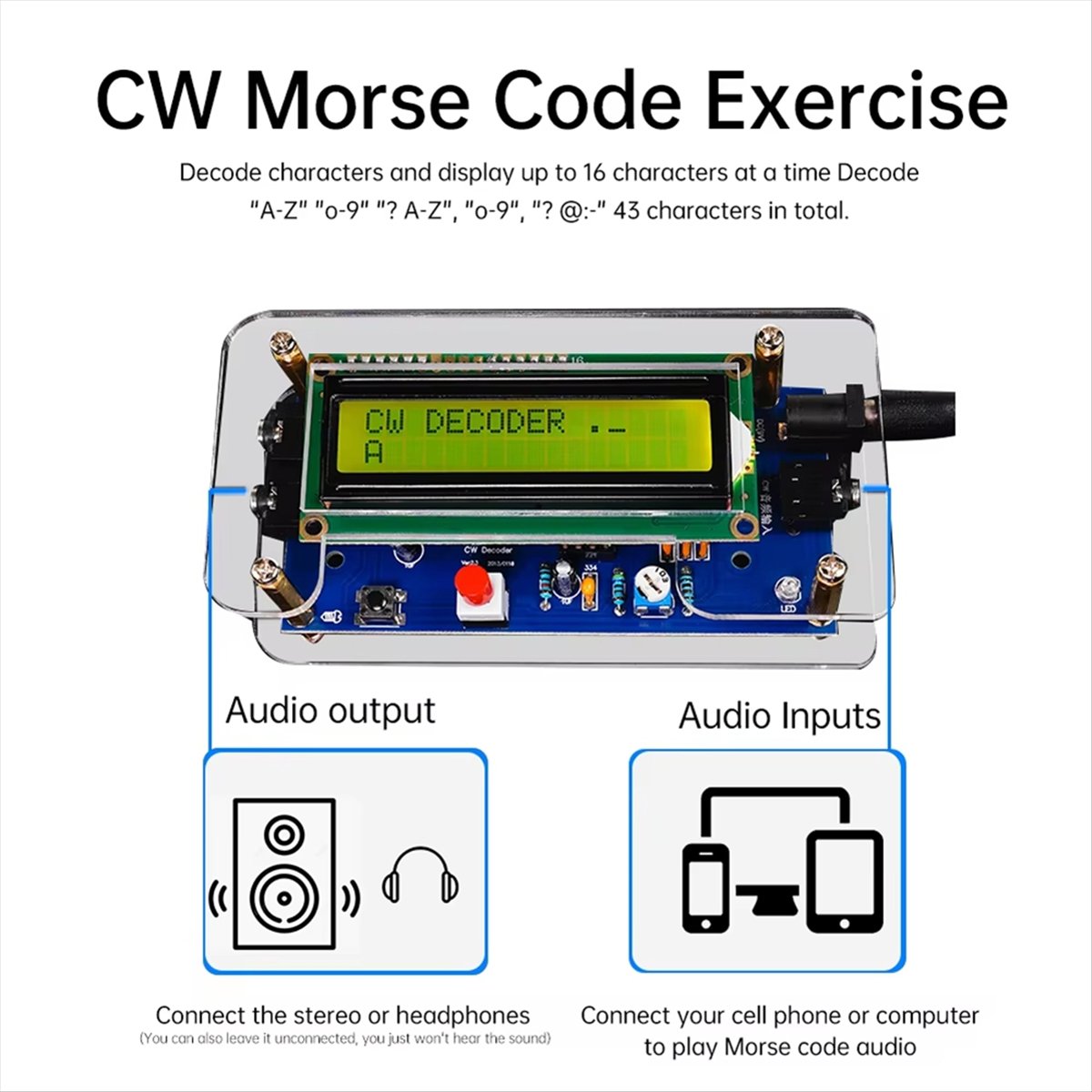 HDL DC9V CW Morse Code Decoder - Diy Electronics Board 评论和价格