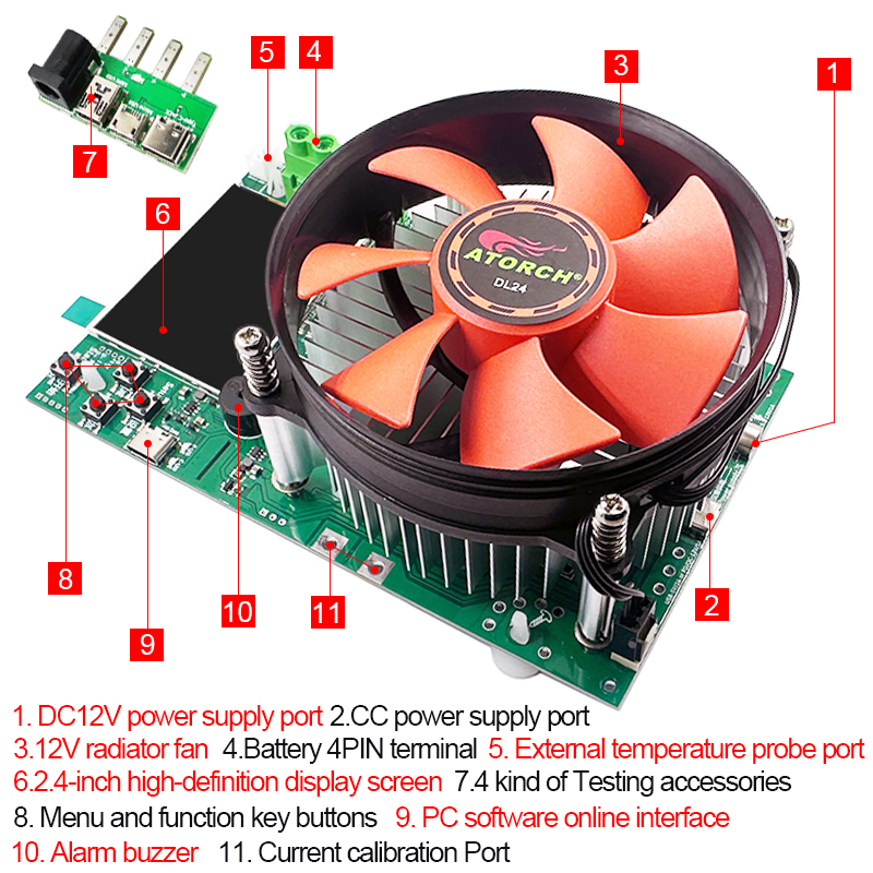 150W 4-wires Battery Capacity  - Diy Electronic Load 评论和价格