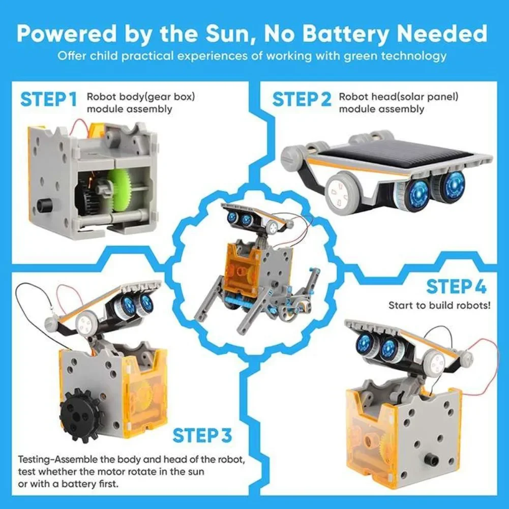 13 in 1 Solar Powered Robot Sc - Diy Lego Electronics 评论和价格